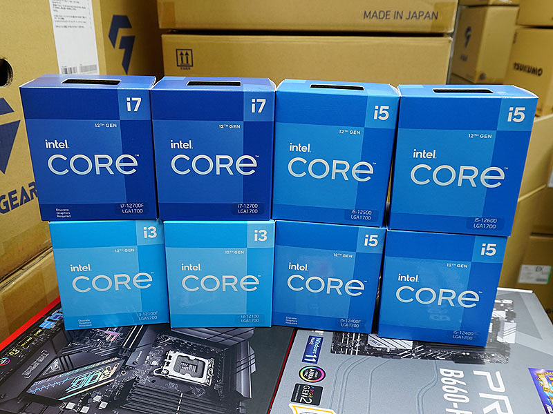 Alder Lake-Sの標準モデルが8製品発売、旧世代のIntel CPUは一部が