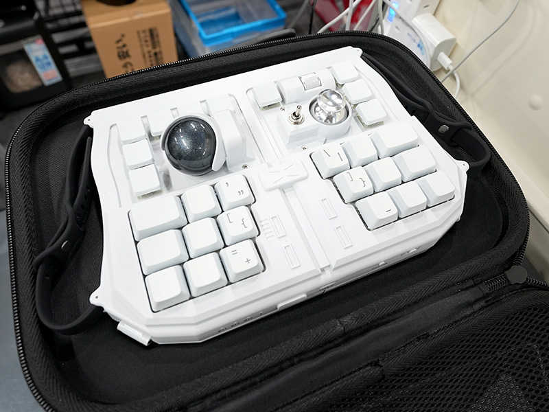 トラックボール付キーボード☆保証3ヶ月/導入30日☆GrabShell/白/特典