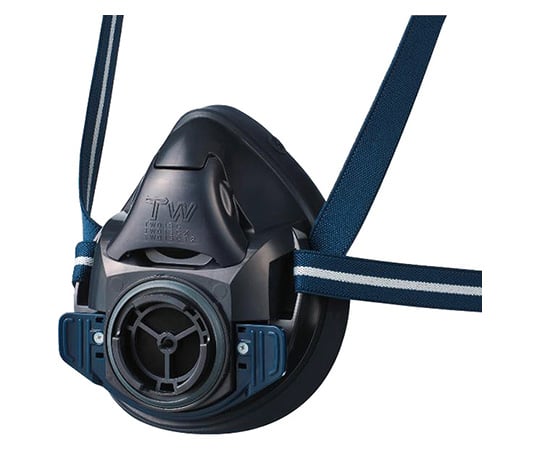 62-3614-14 防じん・防毒両検定マスク/半面形/ Mサイズ/烏羽色