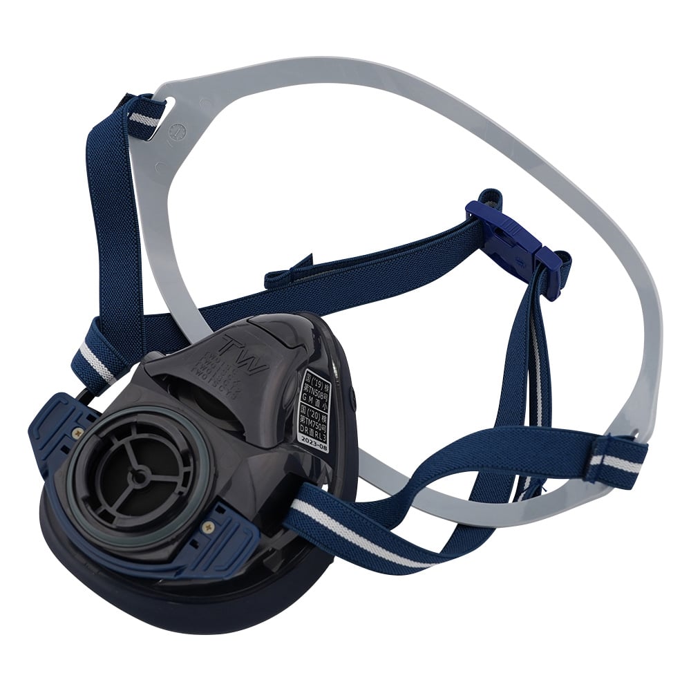 62-3614-14 防じん・防毒両検定マスク/半面形/ Mサイズ/烏羽色