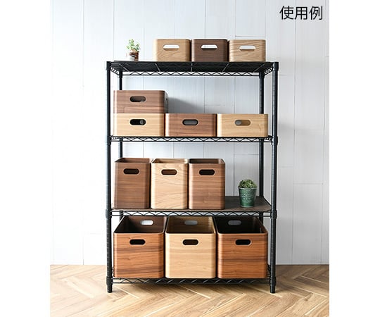 63-5584-60 収納ボックス 木箱 レギュラー ブラウン TSB-1(BR) 【AXEL