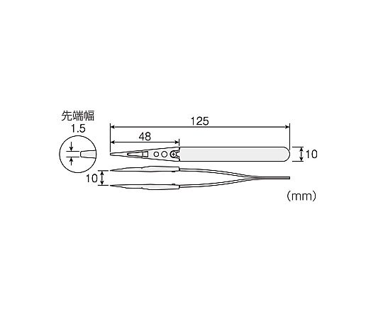 63-2744-47 ESDソフトチップピンセット P-640-J 【AXEL】 アズワン