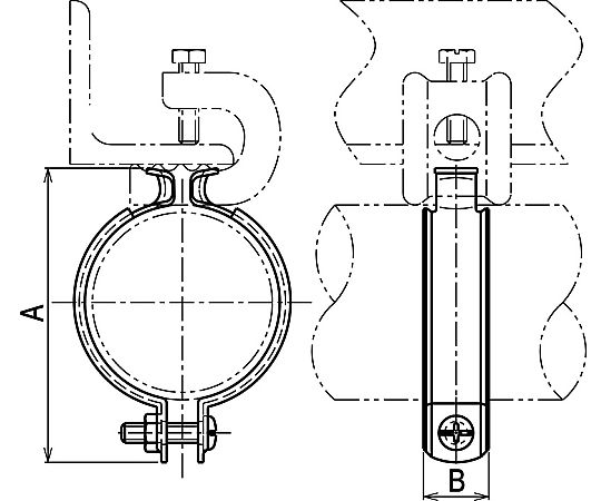 64-1092-08 パイラッククリップ（溶融亜鉛仕上げ）1セット（20個入） Z