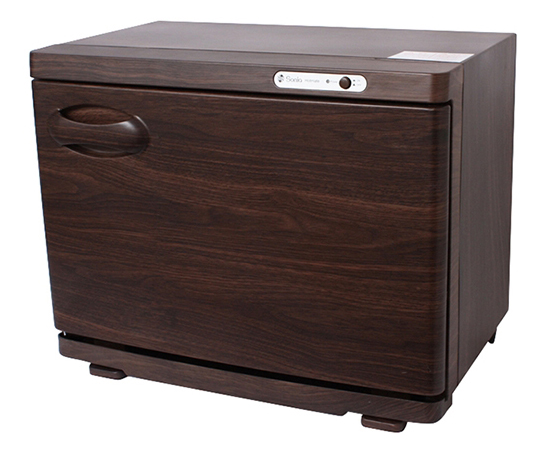 65-6899-17 タオルウォーマー 約18L（おしぼり約75本）木目ダーク