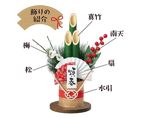 青竹ミニ門松 H26cm 75257 - as kitchen（アズキッチン）