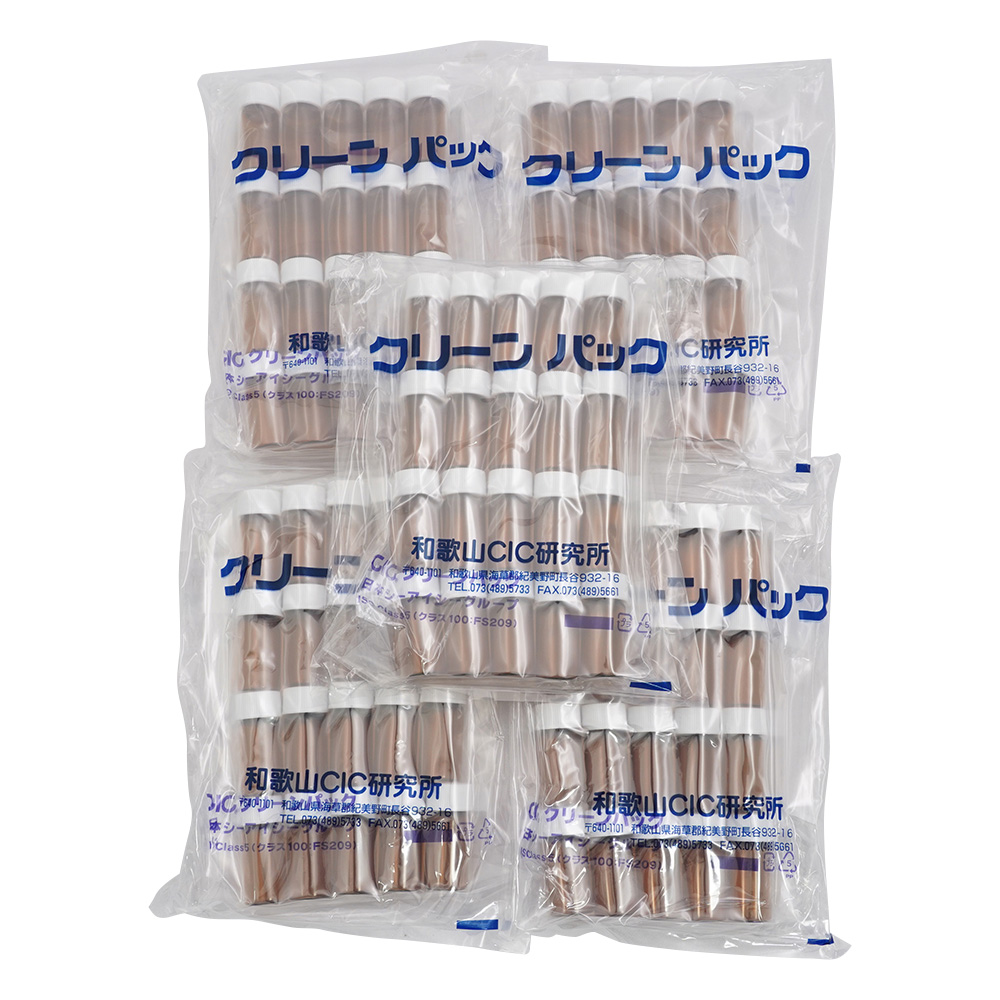 7-2222-01 スクリュー管瓶 6mL 褐色 SCC （純水洗浄処理済み）1箱（20