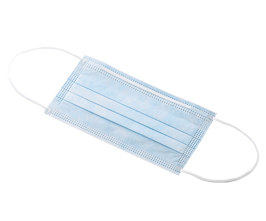 7-7423-02 プロシェア・カラフルフェイスマスク ブルー 50枚入 【AXEL