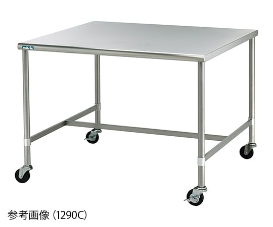 7-7974-01 作業台（キャスター付き） 両面式 1200×900×850 1290C