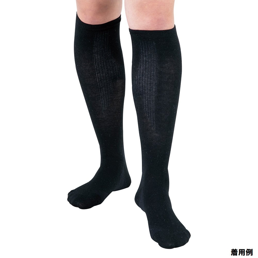7-9919-02 着圧ソックス（足底サポート） ブラック 【AXEL】 アズワン
