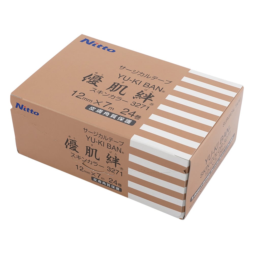 8-8718-01 優肌絆（R）スキンカラー（サージカルテープ） 12mm×7m 1箱