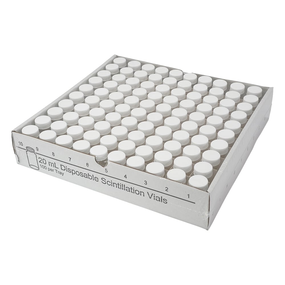 1-2502-02 ガラスシンチレーションバイアル （20mL） キャップ付き包装