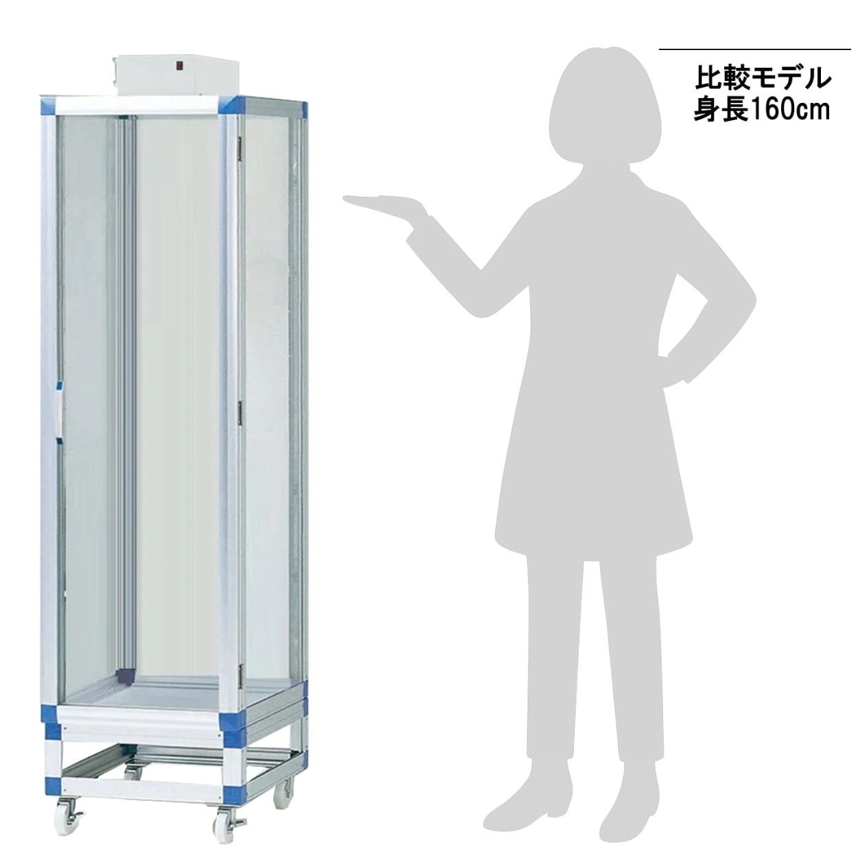 3-5031-12 ニューダストアウトドライ 444×543×1595（1695）mm 送風