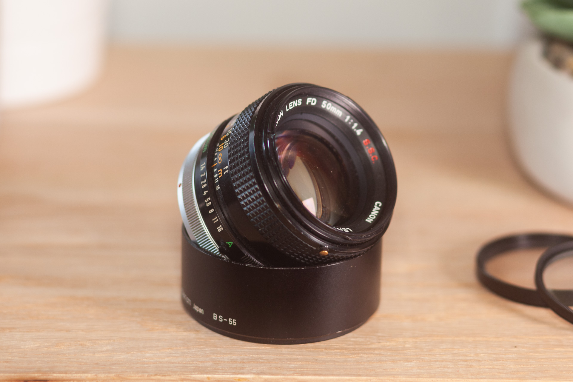 Canon 50mm F/1.4 SSC Lens + Metal Lens Hood - Aidan Samuels
