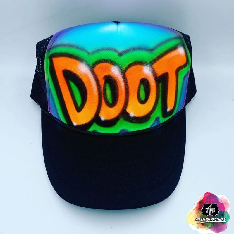 Airbrush Block Letter Hat Design – Airbrush Brothers