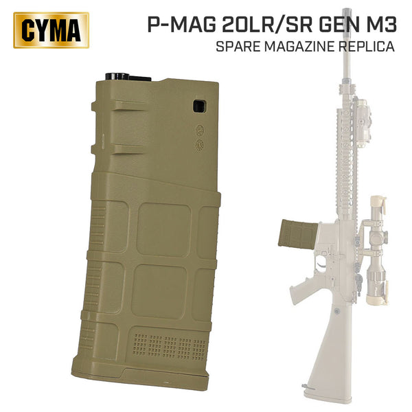 CYMA 製 】 MAGPUL P-MAG 20LR/SR GEN M3タイプ 110連 スペアマガジン