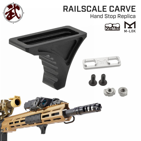 RAILSCALE タイプ 】 M-LOK & KeyMod 両対応 Karve ハンドストップ