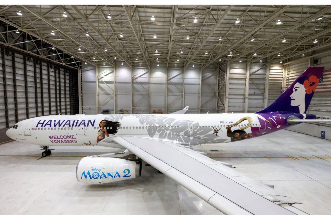 ハワイアン航空、映画「モアナと伝説の海2」特別塗装機などでコラボ