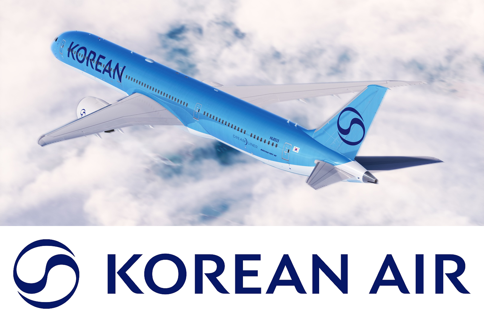 大韓航空、41年ぶりにロゴを刷新。新塗装のボーイング787-10のほか
