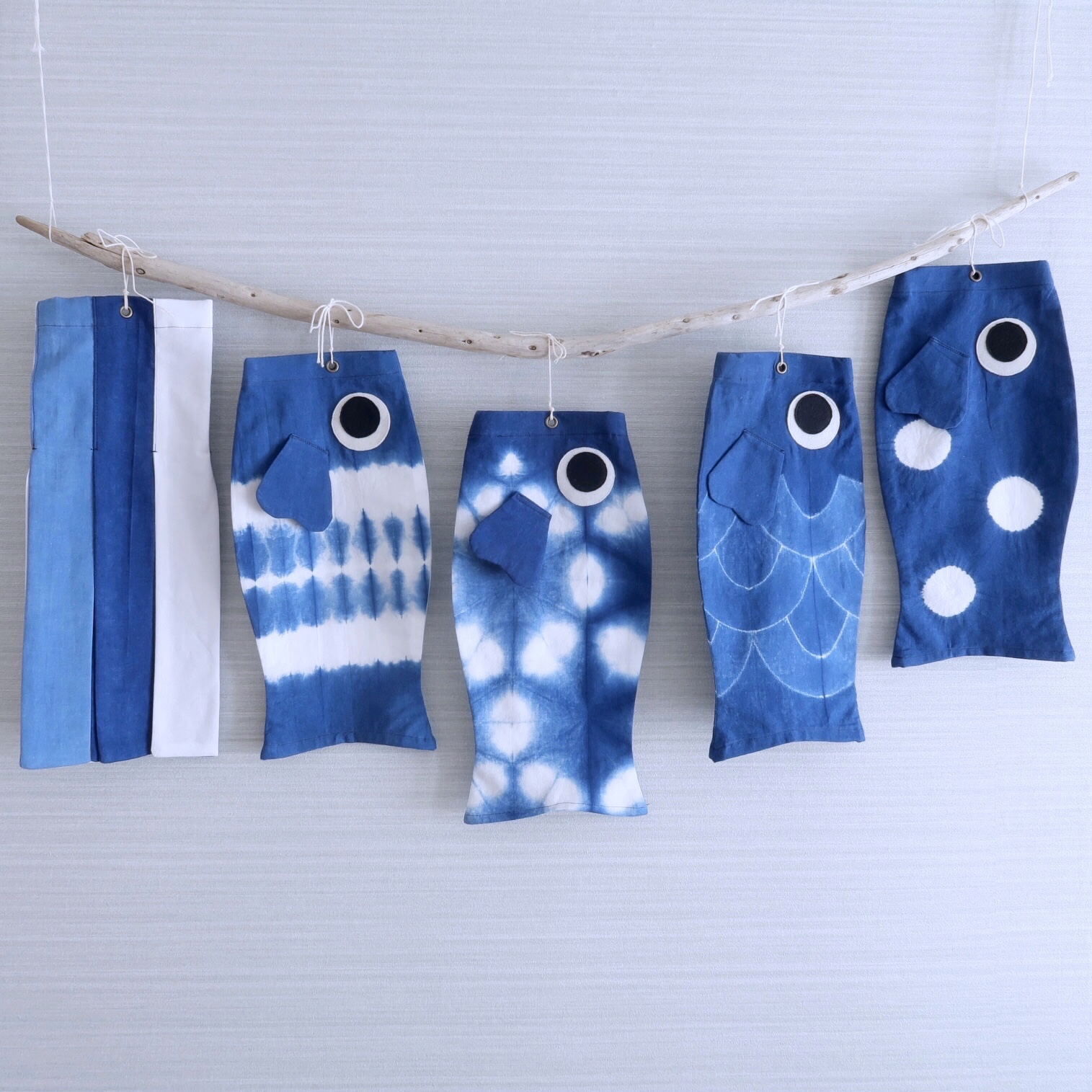 完売しました❗️2021年分 手染め 藍染め鯉のぼり 室内用 端午の節句