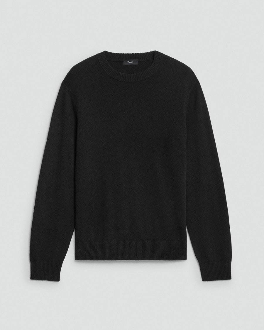 Men's Cashmere Crewneck Sweater in Black | Theory