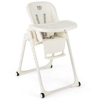 Babyjoy 4-in-1 Foldable Baby High Chair Height Adjustable Feeding
