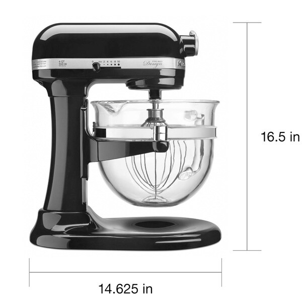 KitchenAid KF26M2COB Onyx Black 6-Quart Bowl-Lift Pro 600 Design