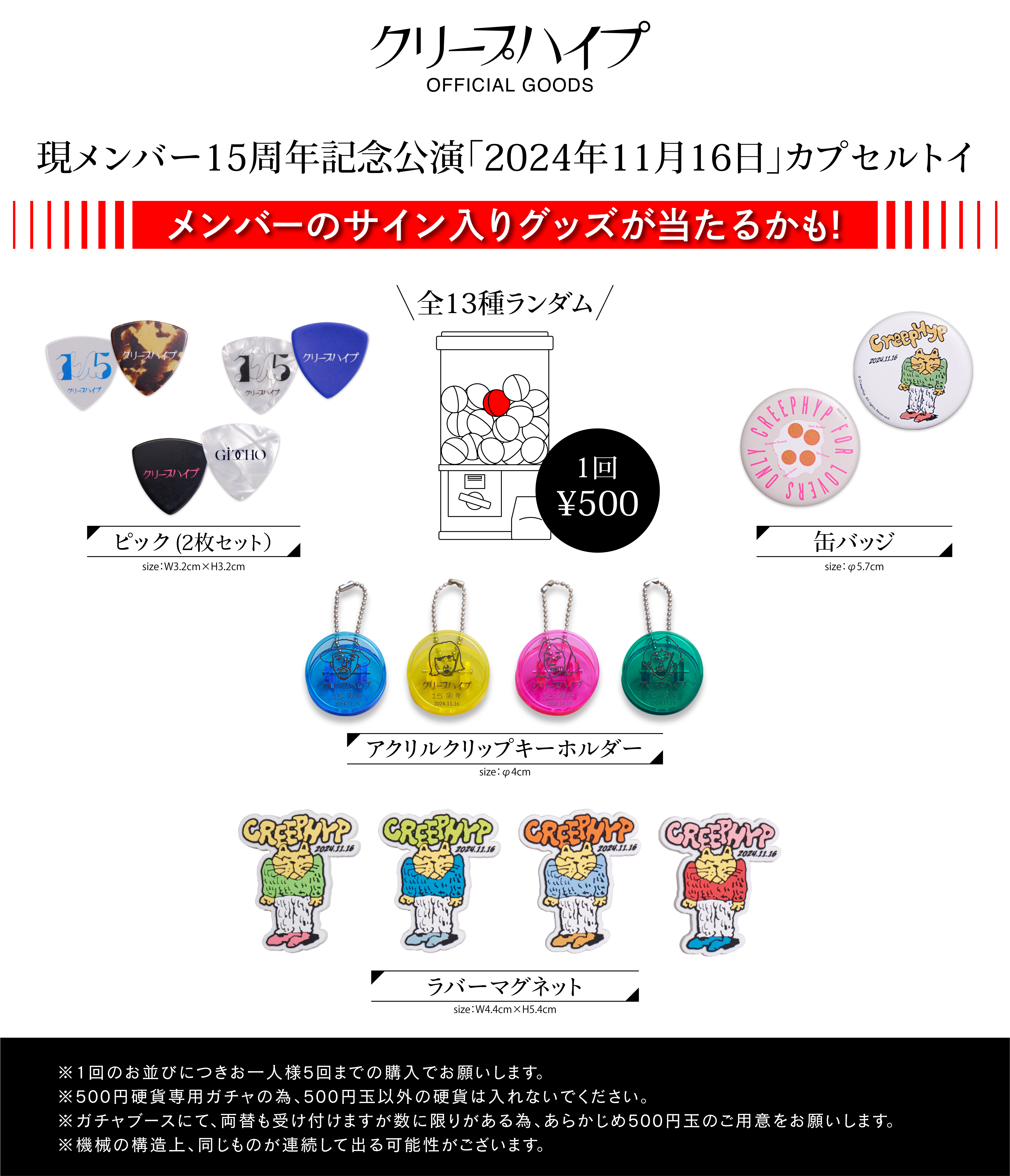 現メンバー15周年記念公演「2024年11月16日」グッズ公開！グッズ販売