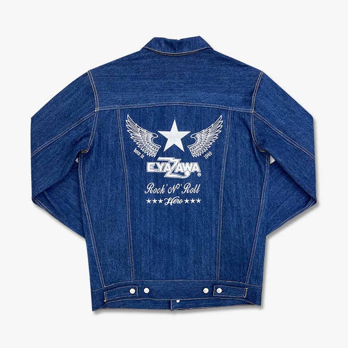 矢沢永吉 デニムジャケット GジャンE.YAZAWA ダメージ ヴィンテージ風
