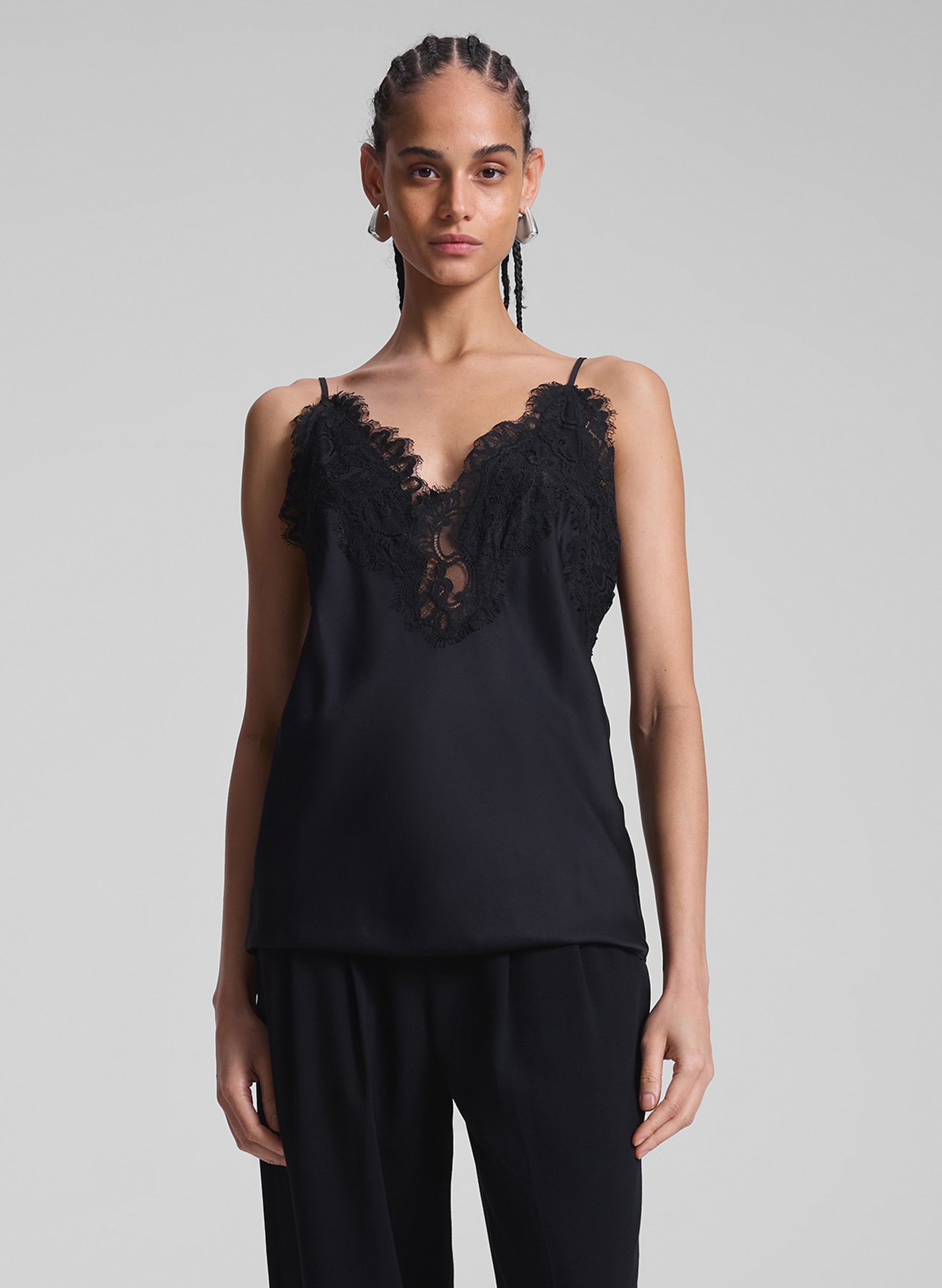 A.L.C. Lennon Satin and Lace Camisole Top | ALCltd.com
