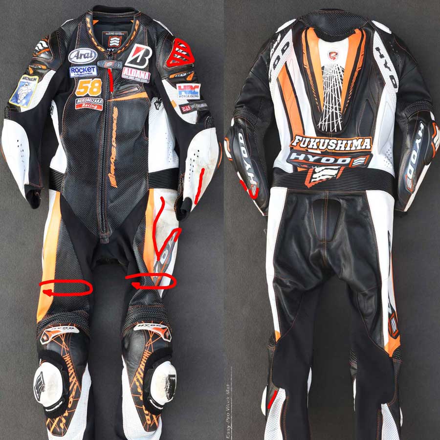 HYODレーシングレザースーツ修理 | ALDANA RIDE RIDE RIDE STORE