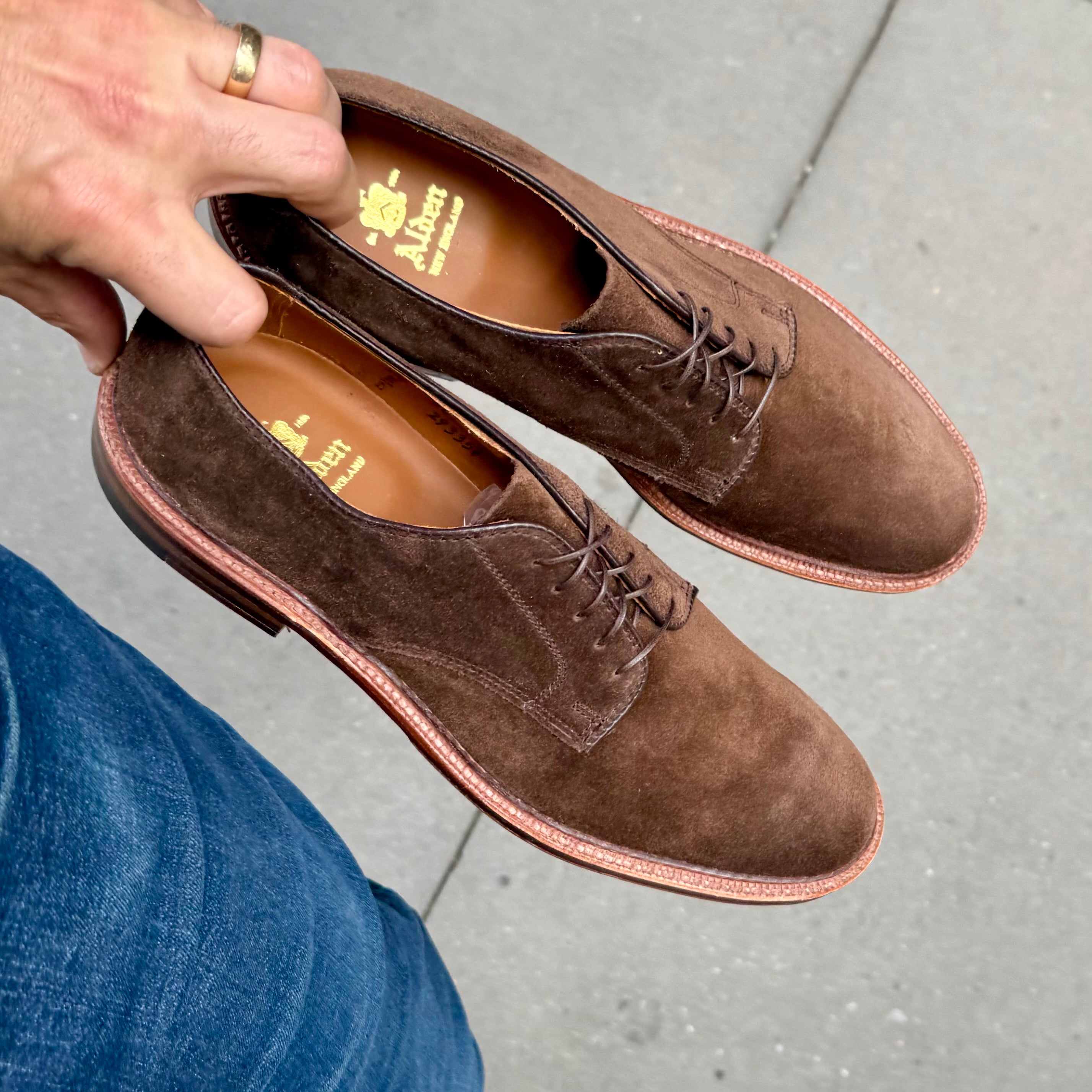 29335F - Unlined Dover in Brown Suede – ALDEN SHOES