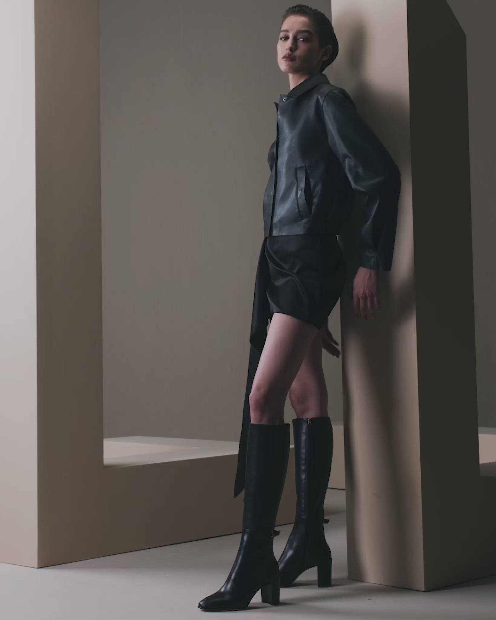 Candace 70 Black Knee High Boot - Designer Boots | Alexandre Birman