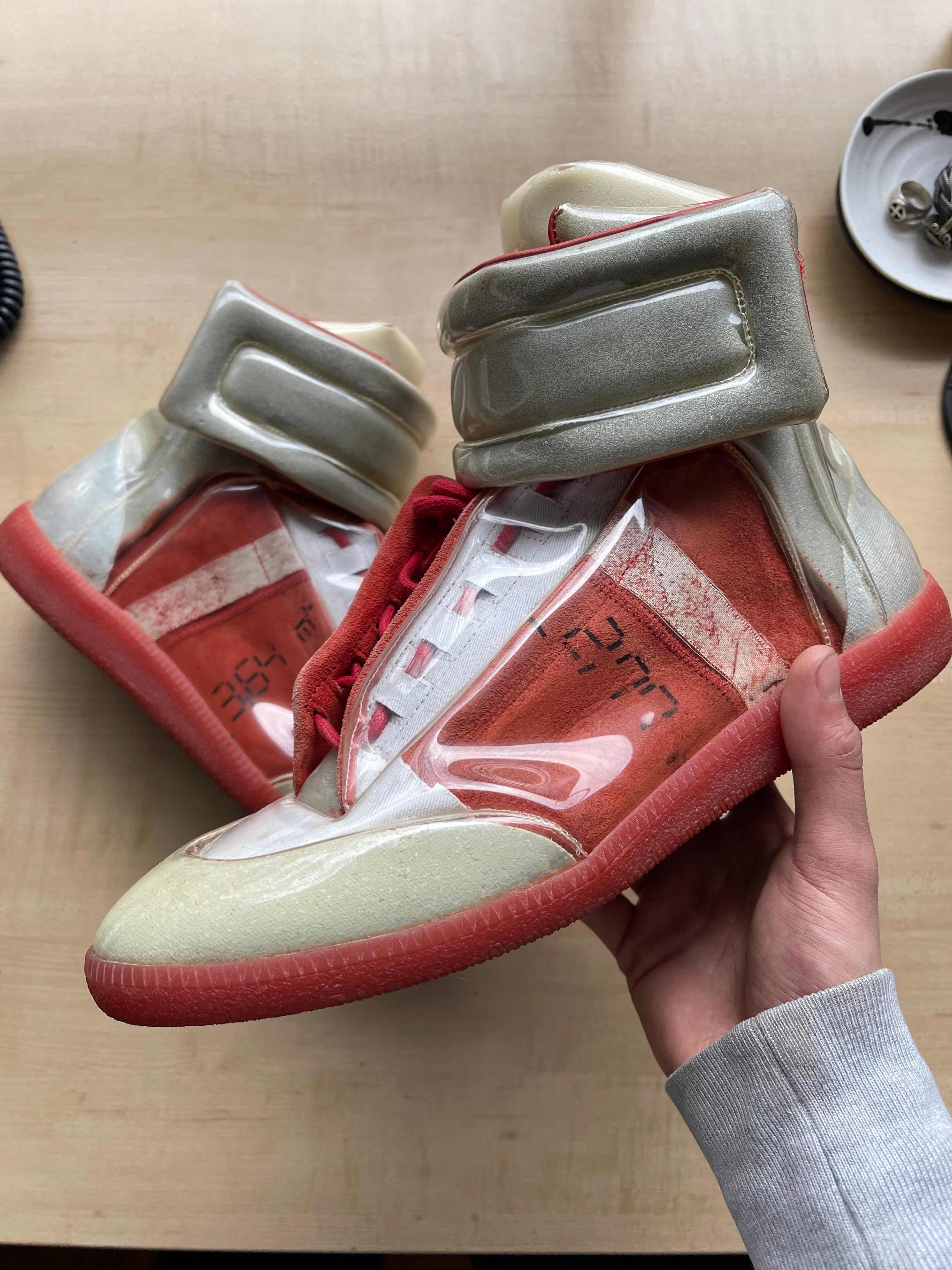 Maison Margiela PVC Wrapped Future High Top Sneakers – Alex Maxamenko