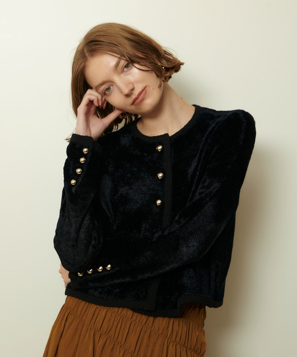 ベロアニットジャケット|allureville OFFICIAL SITE / ONLINE SHOP