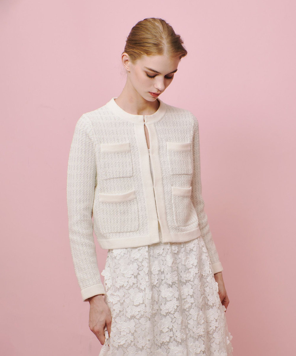 LOULOU WILLOUGHBY】ツィードニットジャケット|allureville OFFICIAL