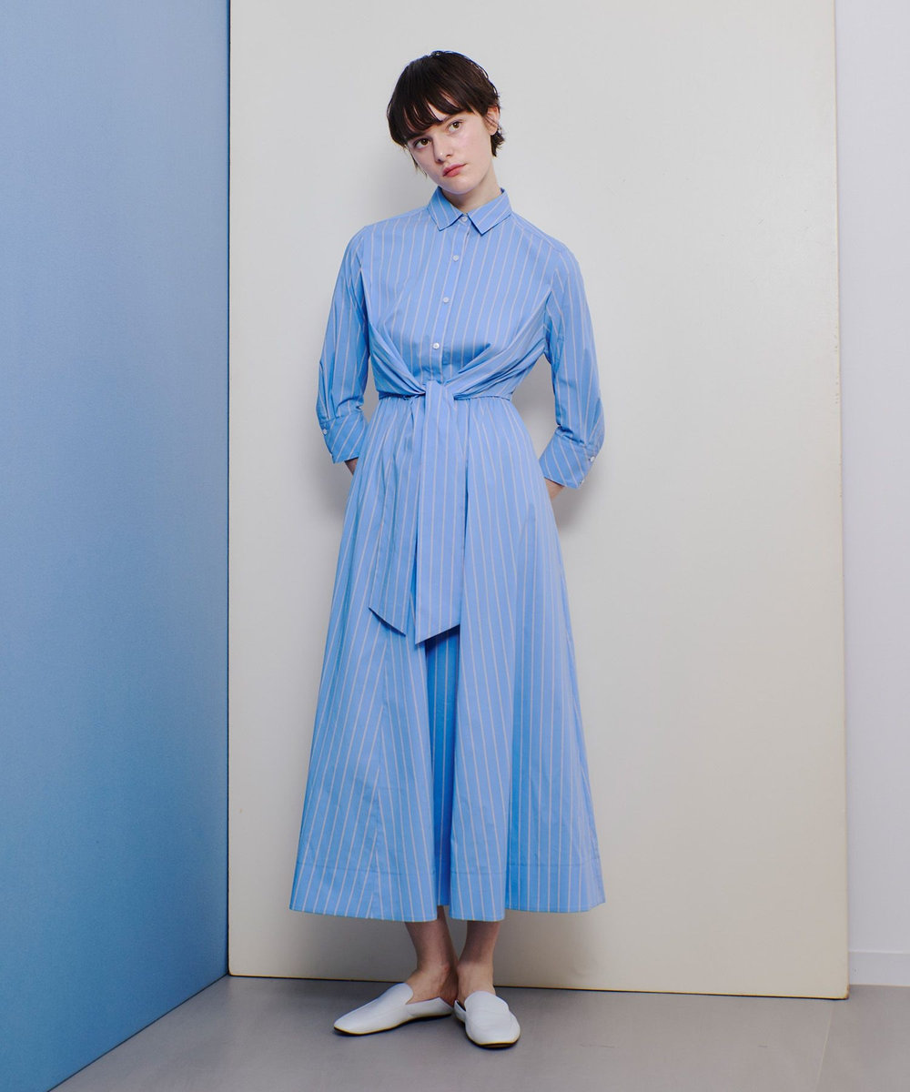 ピンストライプノットシャツワンピース|allureville OFFICIAL SITE