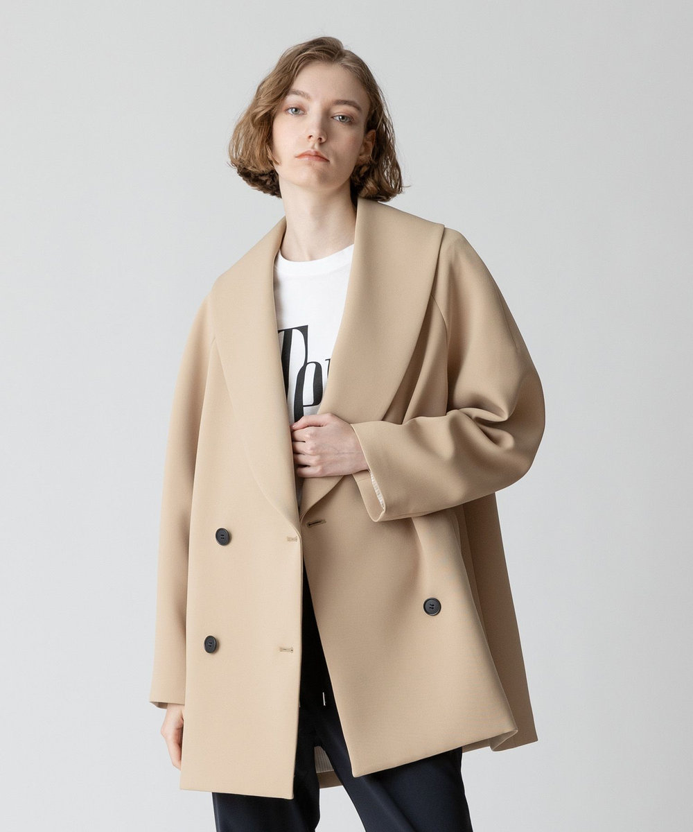 ポリエステルショールカラーミドルタケコート|allureville OFFICIAL