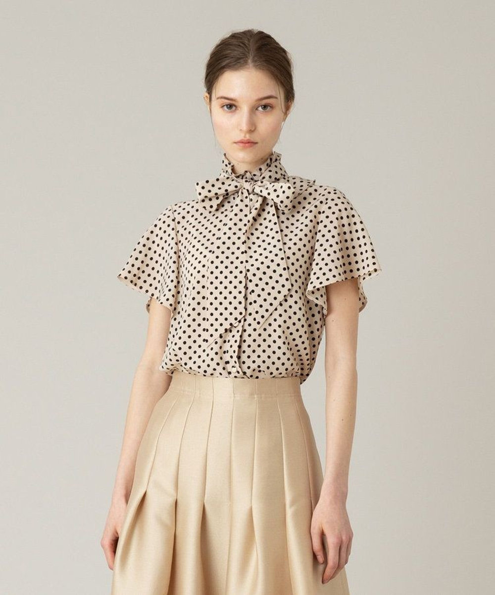 LOULOU WILLOUGHBY】◇ デシンドットフレアスリーブブラウス