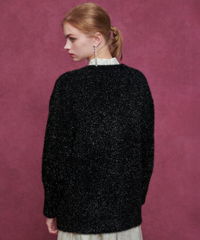 LOULOU WILLOUGHBY】フィルムラメミドルカーディガン|allureville