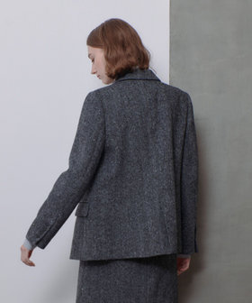 セットアップ対応可能】ヘリンボンツイードテーラードジャケット