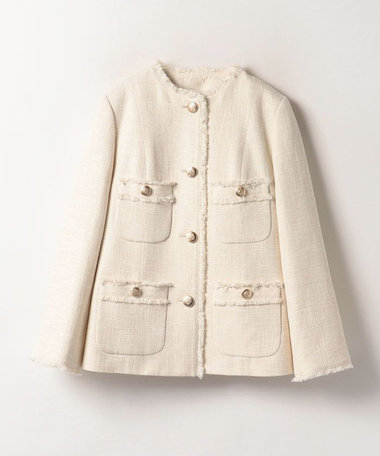 スラブツイードクルーショートコート|allureville OFFICIAL SITE