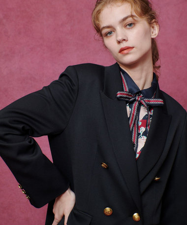 LOULOU WILLOUGHBY】ウール混チノダブルジャケット|allureville