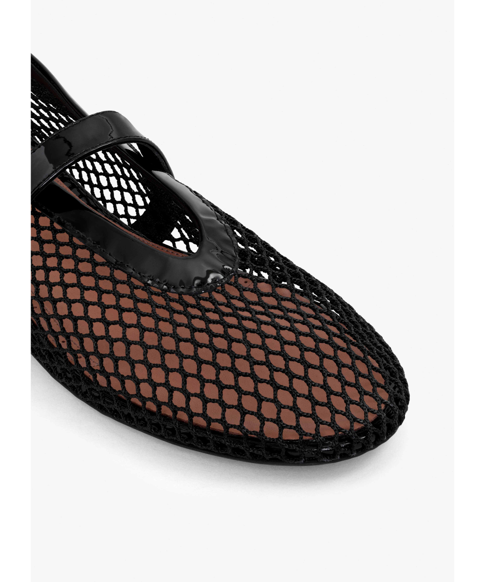 ALAÏA/アライア通販 | フィッシュネット フラットバレエシューズ【送料
