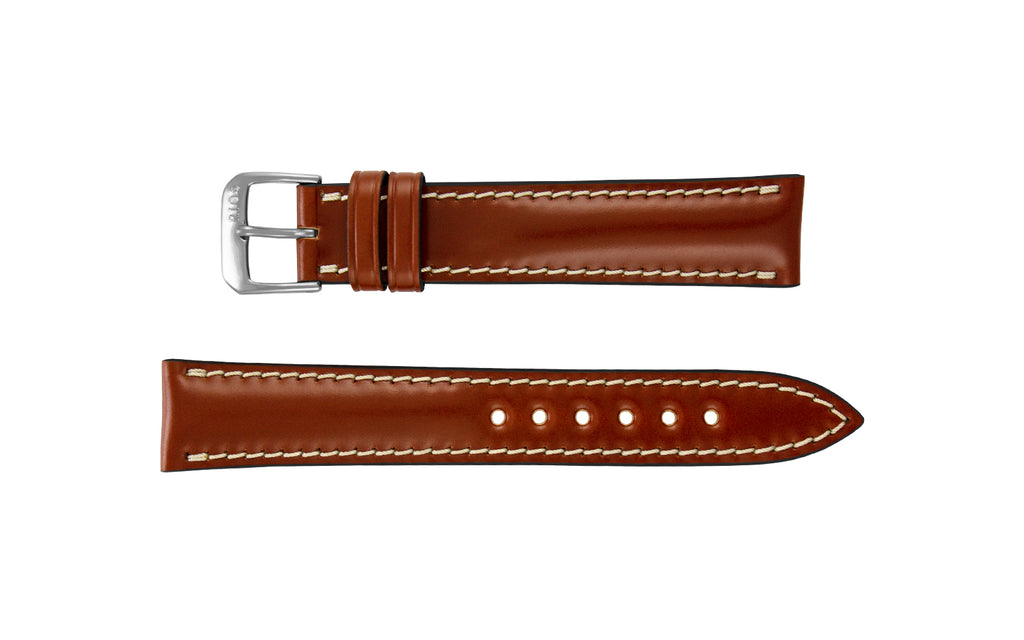 RIOS1931 Chicago Shell Cordovan Leather Watch Strap Cognac Tan