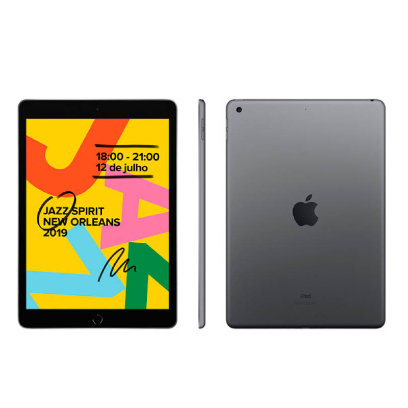 iPad 7ª Geração Apple Cinza Espacial com Tela 10,2, Wi-Fi, iPadOS