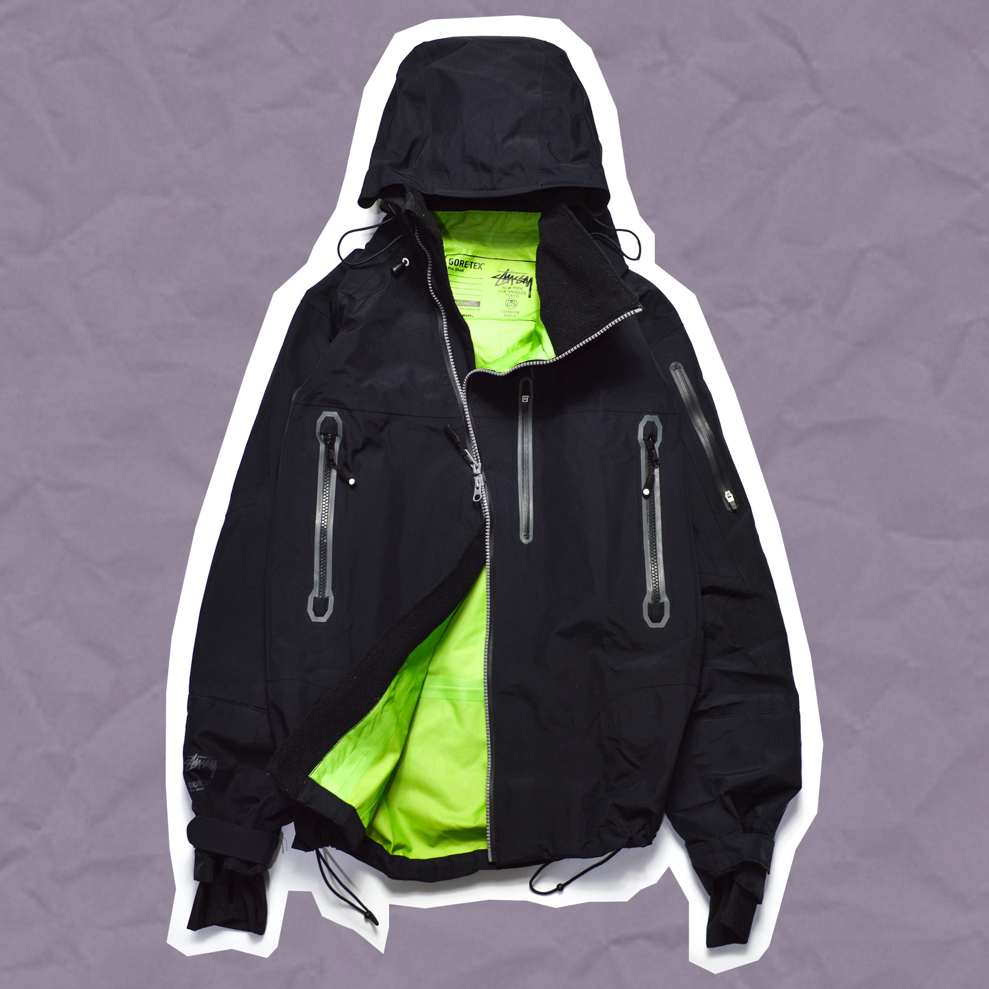 Stussy X AFDICEGEAR A/W11 Asymmetrical Curved Zip Gore-tex Jacket