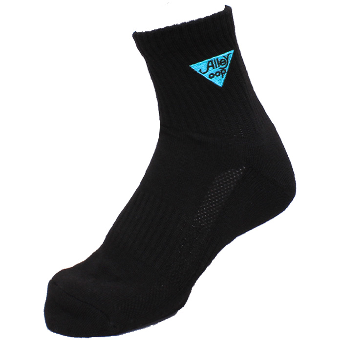 限定】アリウープ オリジナルバスケットソックス ブラック/ターコイズ
