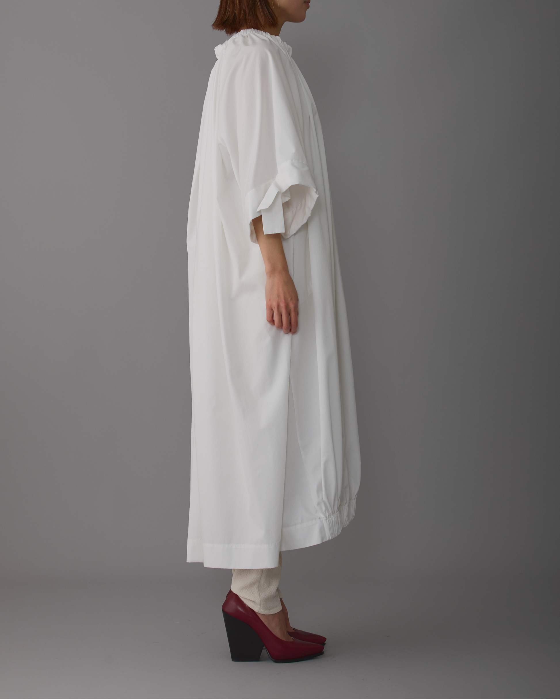 gather blouse White – ALLLOU