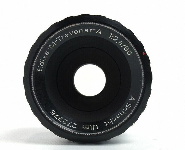 The A. Schacht Ulm Edixa-M-Travenar-A 50 mm f/ 2,8 Lens. Specs