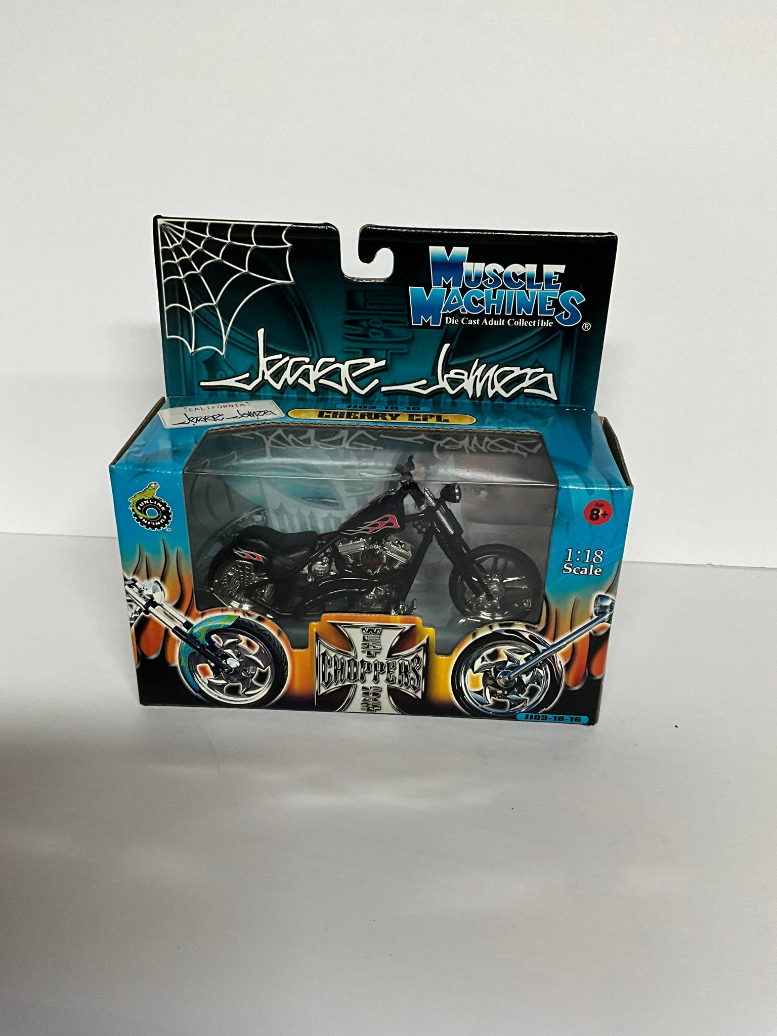 2003 JESSE JAMES CHERRY CFL WEST COAST CHOPPERS 1:18 DIECAST